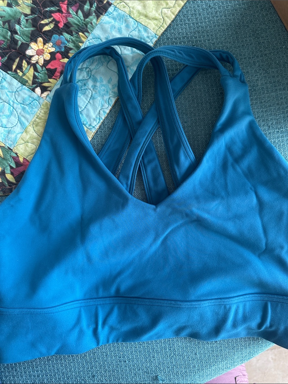 SkirtSports Strappy V-Neck Sports Bra - Teal